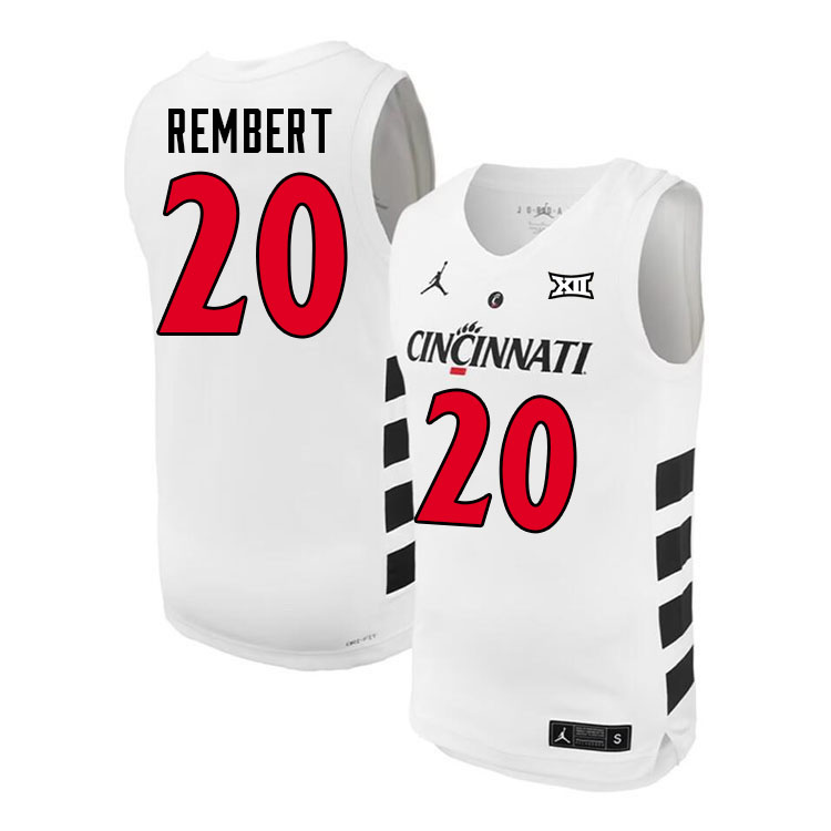 JJ Rembert Cincinnati Jersey,Cincinnati Bearcats #20 JJ Rembert Basketball Jersey Youth-White